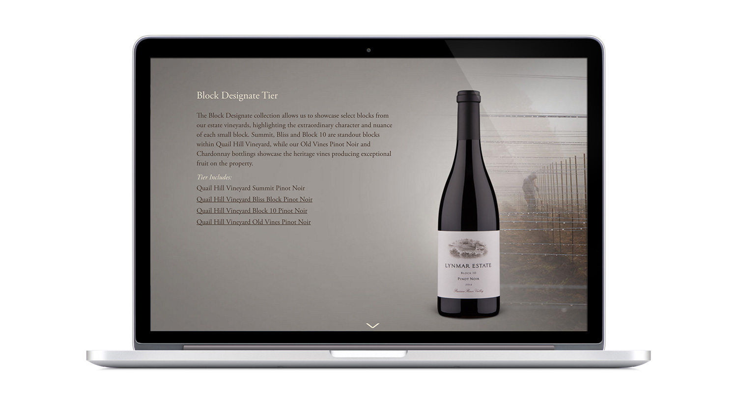 Lynmar Estate Winery Website Design