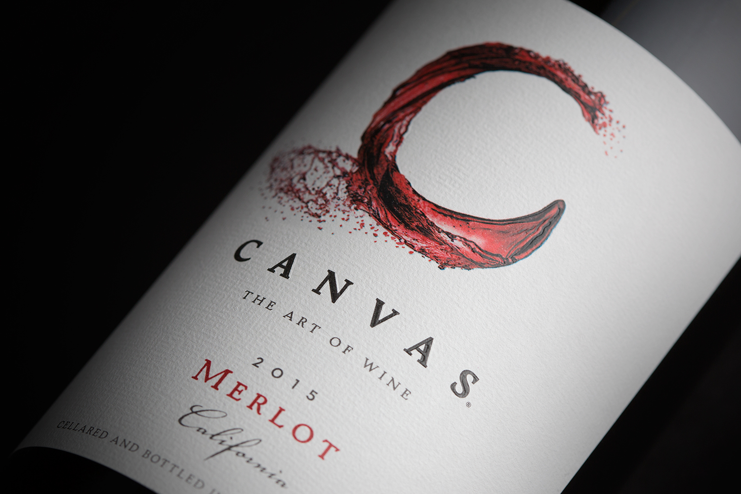 Canvas Merlot Wine Label Design