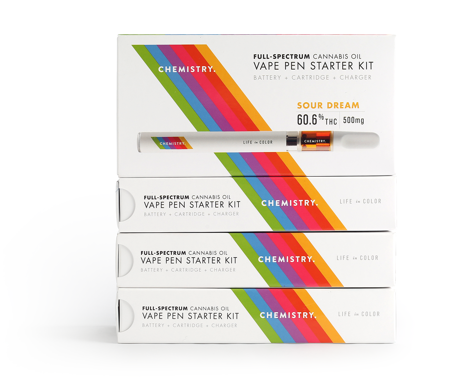 Chemistry Full-Spectrum Cannabis Vape Pen Starter Kit Packaging design