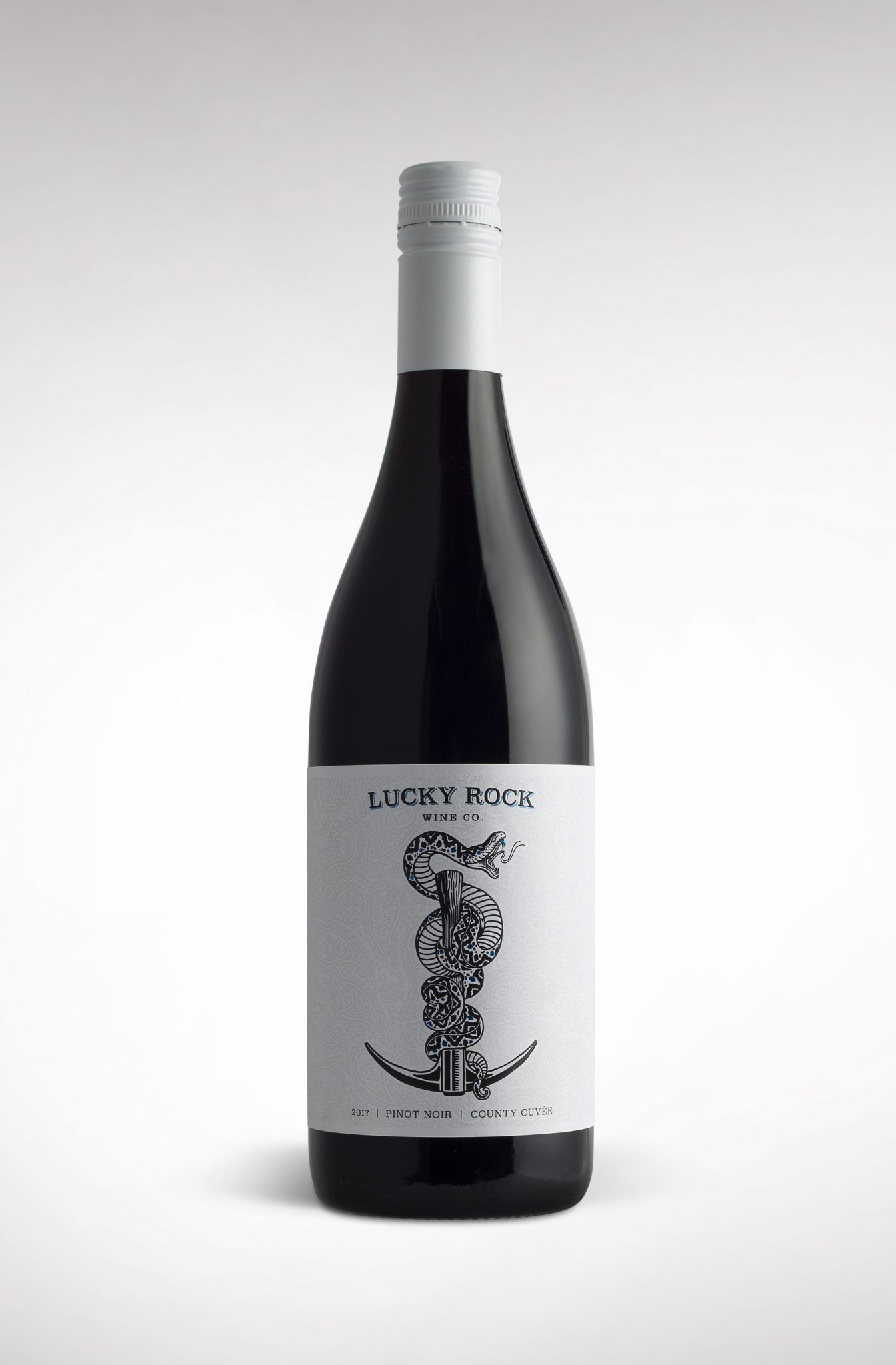 Lucky Rock Wine Co. wine label design by Vertical in Sonoma County