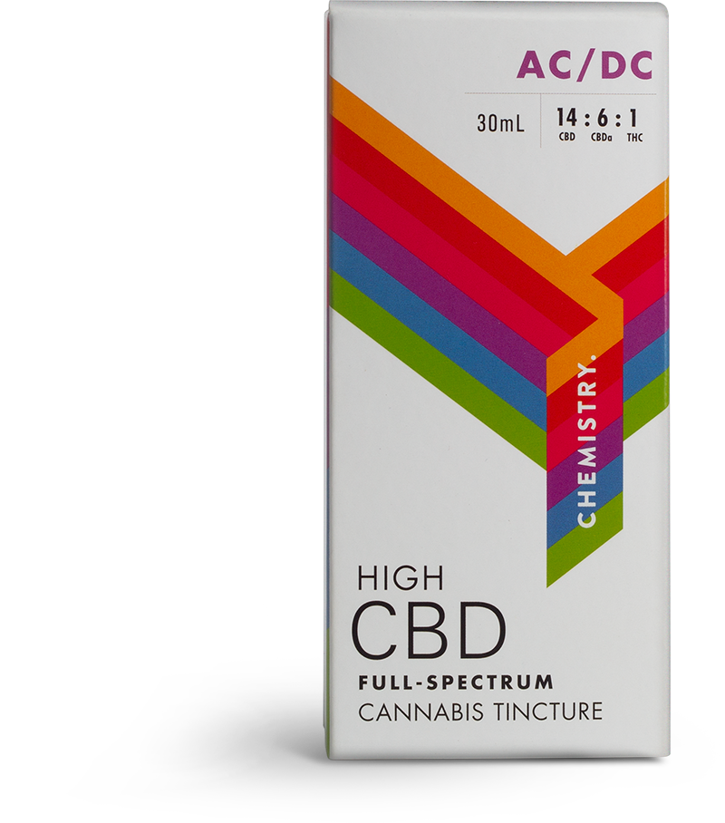 Chemistry High CBD Full Spectrum Cannabis Tincture Packaging Design